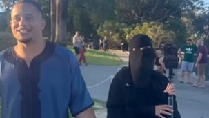 Sadee Sub Laban was walking through Kings Park in Perth with a woman wearing a niqab when the confrontation erupted.