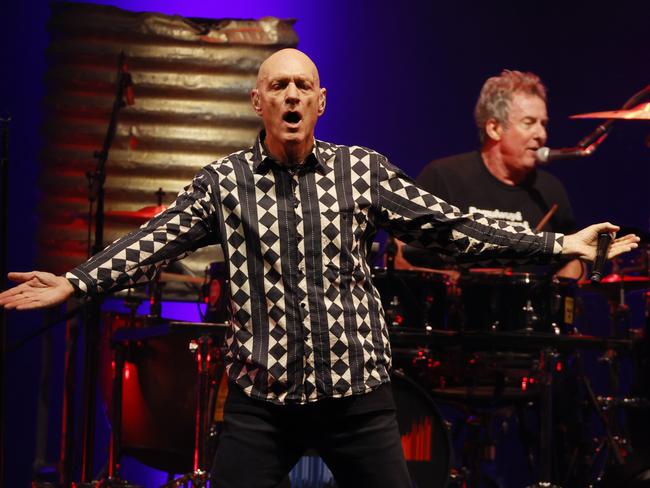 Midnight Oil perform live at Sunshine Coast Stadium on April 9th, 2022. Picture Lachie Millard