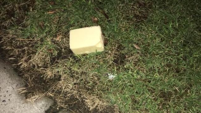 The discovery of blocks of cheese in Elwood has people baffled. Picture: Facebook