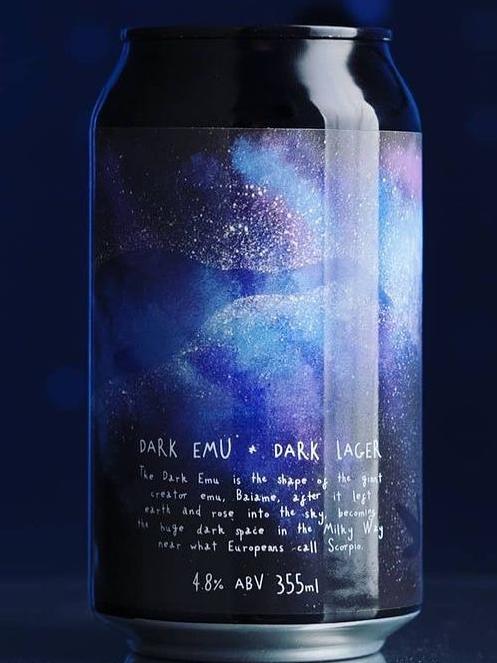 The Dark Emu Dark Lager can. Picture: Sailors Grave