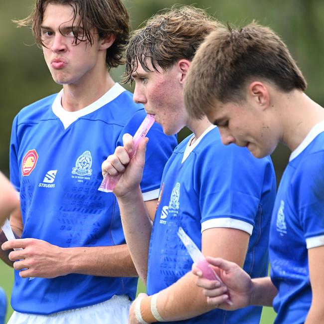AIC First XV rugby union between Iona College and St Edmund's College. Saturday May 4, 2024. Picture, John Gass