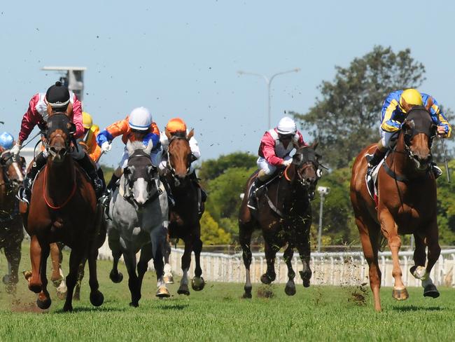 Casual Choice winning at Doomben. Picture: Grant Peters, Trackside Photography