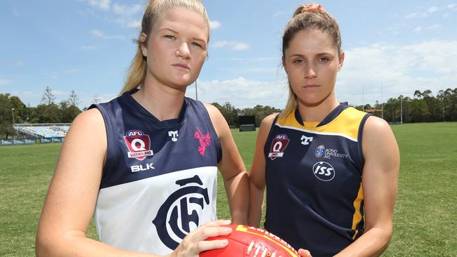 Erin Sundstrom (right) has become one of North Adelaide’s most reliable players. Picture: Mike Batterham