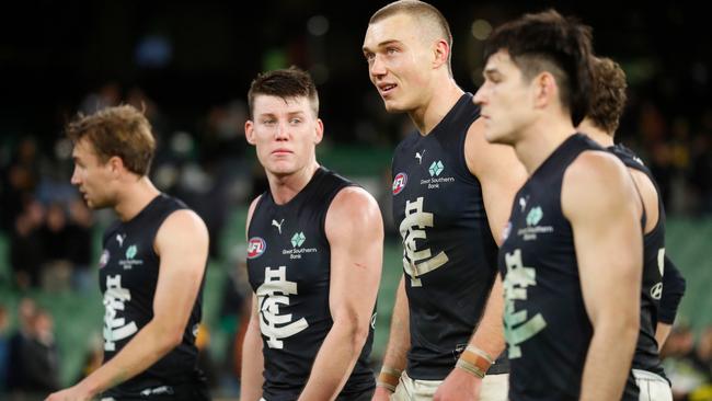 The Blues midfield needs to get their hands dirty for the sake of the defence. Picture: Getty Images