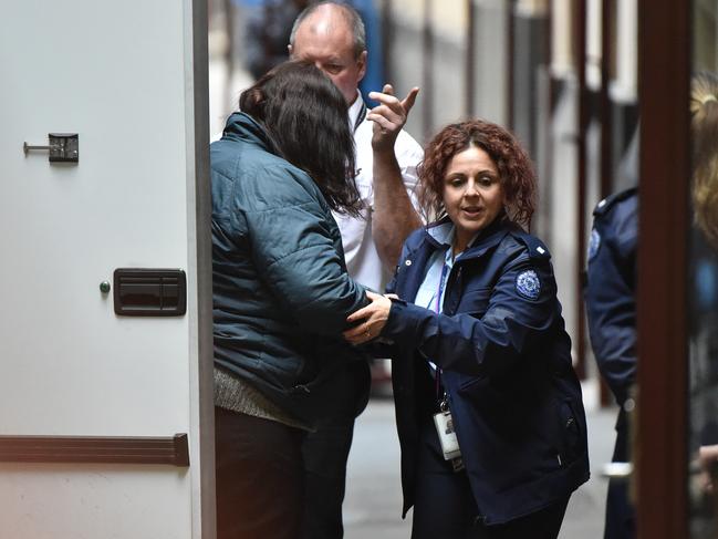 Katia Pyliotis is led into the Supreme Court in 2019. Picture: AAP