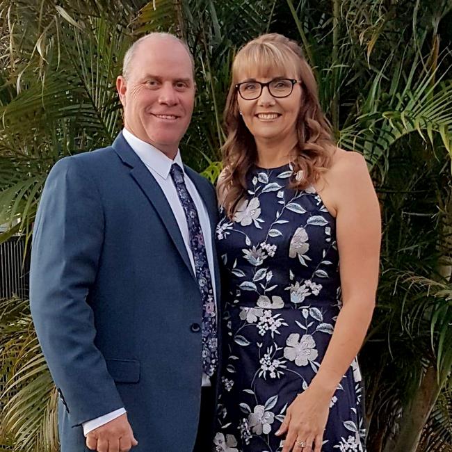 Senior Constable David Masters pictured with his wife Sharon Masters. Picture: Facebook