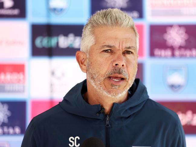 Sydney FC coach is ‘disappointed’ with Sky Blues active fans boycotting the finals derby. Picture: Matt King/Getty Images