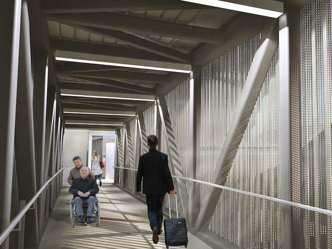 Artist's impressions of the view from inside the new overpass.