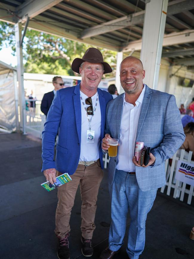 Tony Cronin and Paul Laven at ladies day Cairns Cup