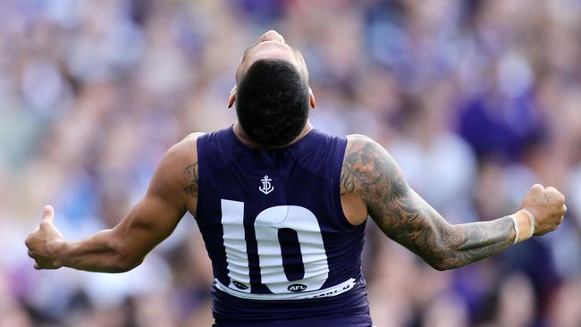 Michael Walters reacts to missing a shot on goal. Picture: Getty
