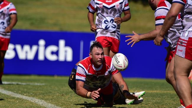 Action from the Rugby League Ipswich Reserve Grade preliminary final between Rosewood and Goodna. Picture: Bruce Clayton