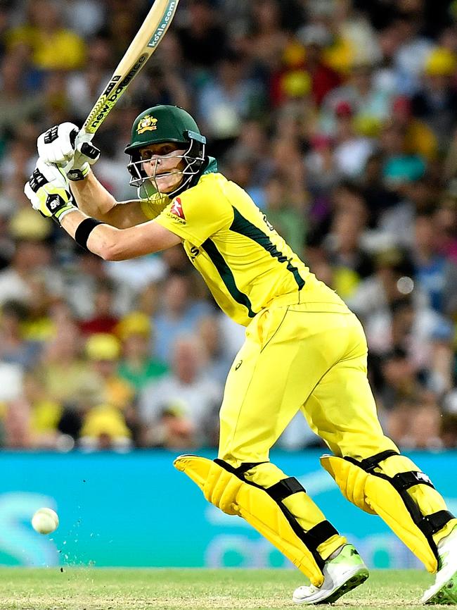 Steve Smith in action for Australia.