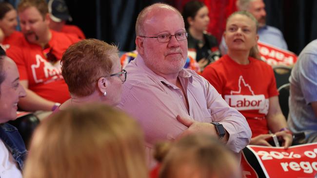 Union powerbroker Gary Bullock at the Labor campaign launch. Picture: Adam Head