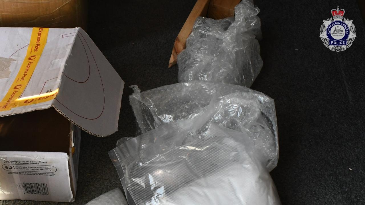 Items seized during a raid of a Torrens Park home by the AFP. Picture: AFP