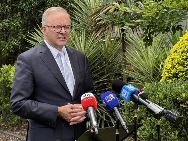 SYDNEY, AUSTRALIA - NewsWire Photos - 19 FEBRUARY, 2025: Australian Prime Minister Anthony Albanese pictured as he holds a press conference in Sydney. Picture: NewsWire / Gaye Gerard