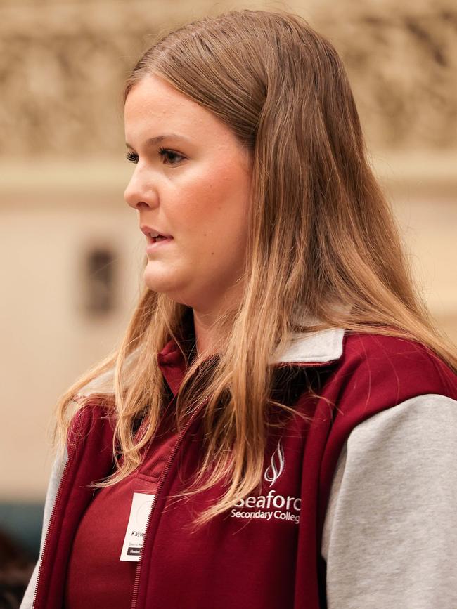 Teen Parliament scholarship winner Kaylee Trenerry. Picture: Russell Millard