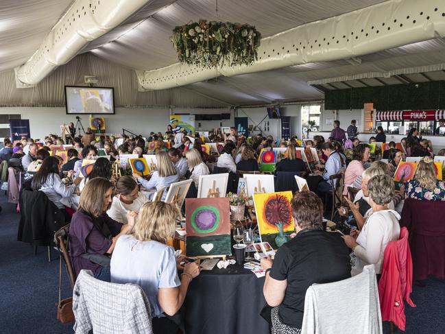 World's Largest Paint and Sip Luncheon for Momentum Mental Health at Clifford Park racecourse, Friday, June 21, 2024. Picture: Kevin Farmer