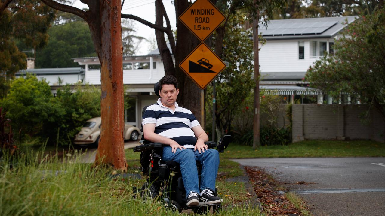 Declan Lee has used a wheelchair since the age of 18 due to cerebral palsy. Picture: NewsWire / Nikki Short