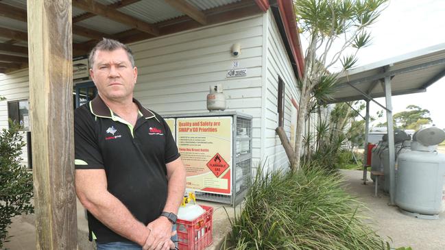 Councillor Pryce Allsop’s Murwillumbah business had metres of water going through it during the 2017 floods. Picture Mike Batterham