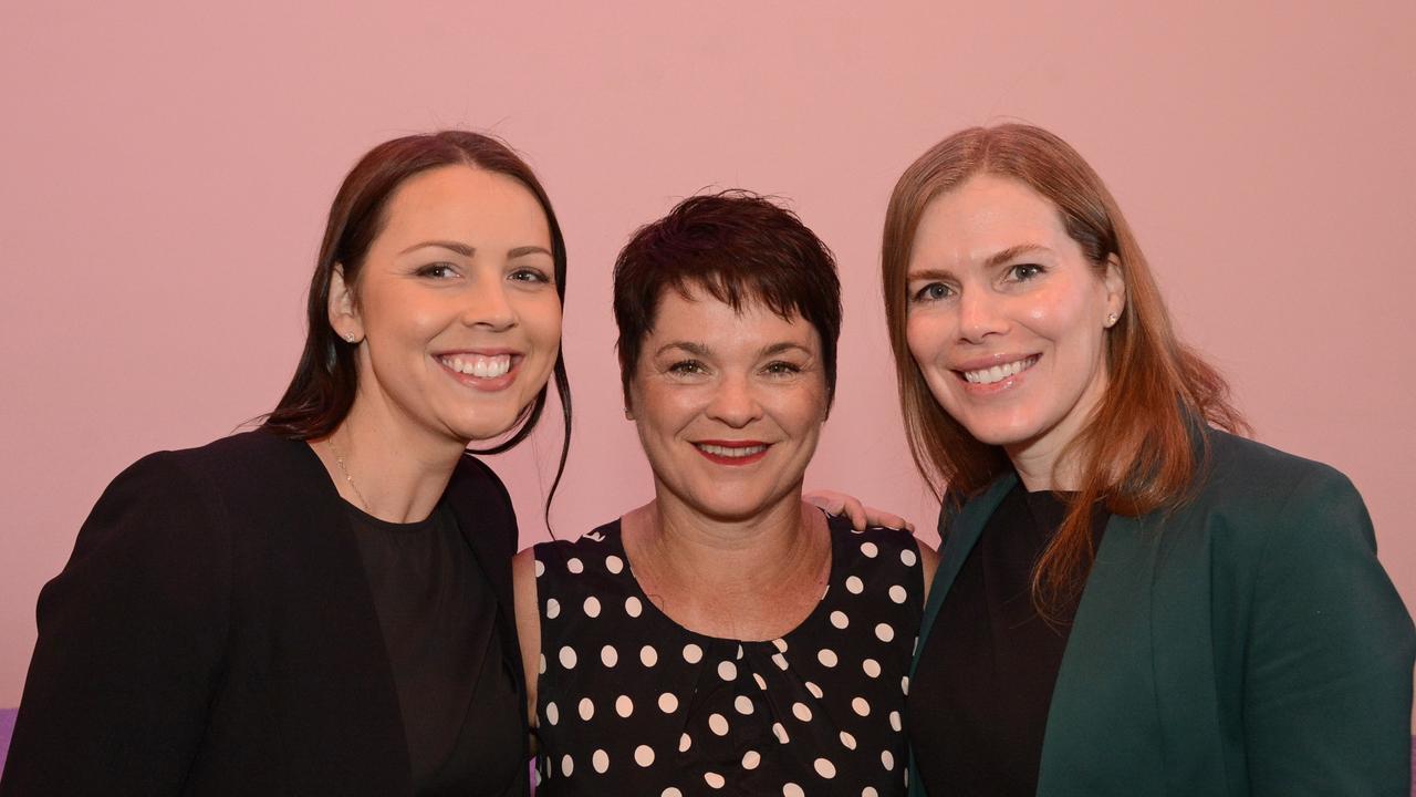 Alix Fanning, Fiona Watson and Alisha Swain at GC Women in Business Awards at GCCEC, Broadbeach. Pic: Regina King