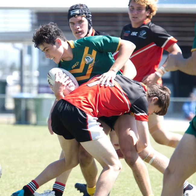 Ignatius Park College and Kirwan State High School teams take on St Brendanâ€™s College Yeppoon teams in Queensland state rugby league semi finals at Mackay on Wednesday, August 24, 2022.