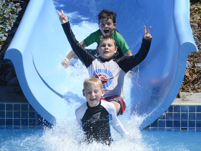 Grafton Aquatic Centre waterslide. Photo Adam Hourigan / The Daily Examiner