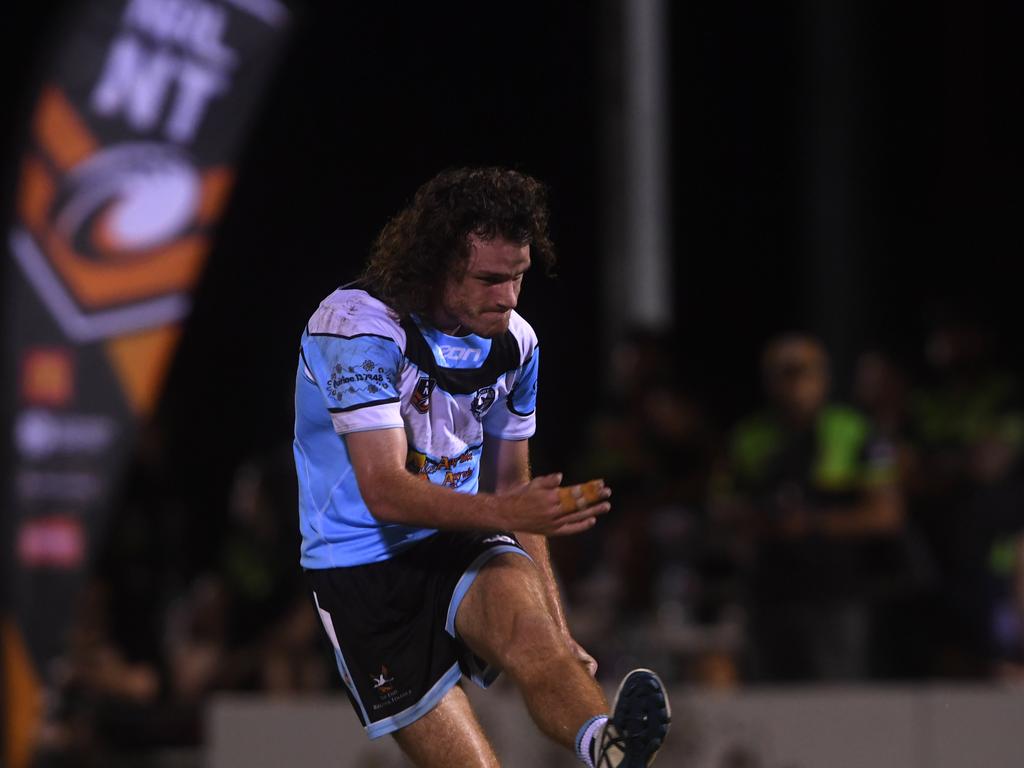 Northern Sharks Caleb Smith in the NRLNT Grand Final 2022. Picture: (A)manda Parkinson