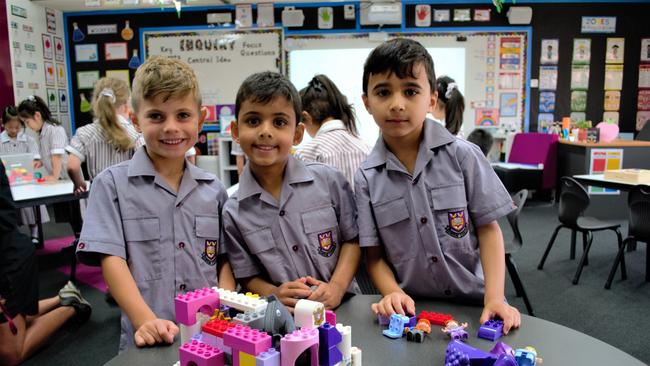 Archie Cincotta, Evan Chendrimada and Luca Kwatra – Berwick campus. Image: supplied