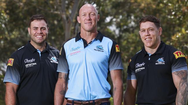 Cameron McInnes (R) is in line to make his Cronulla debut. Picture: Justin Lloyd