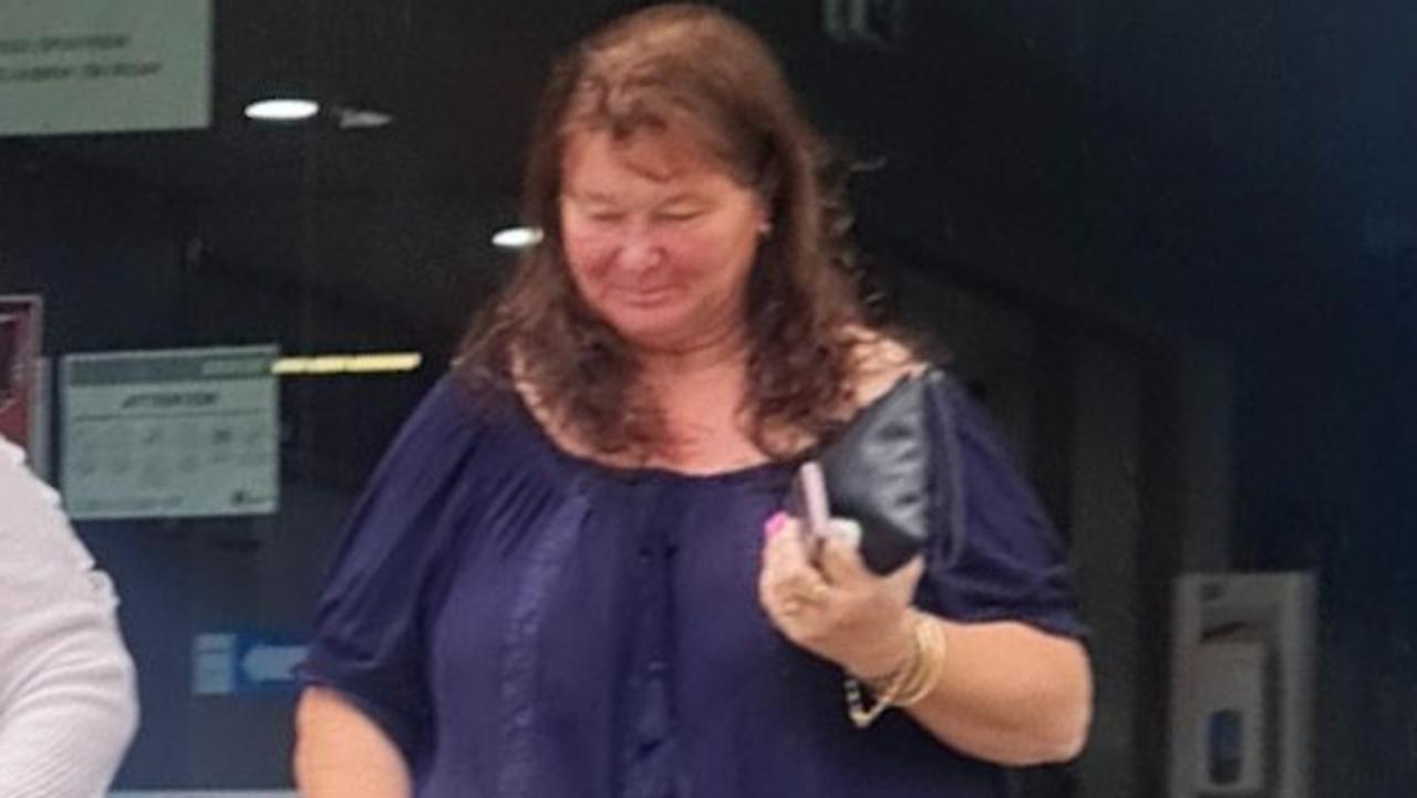 Jennifer Ann Murchie leaves Kingaroy Court after being sentenced for drug trafficking. Picture: Dominic Elsome.