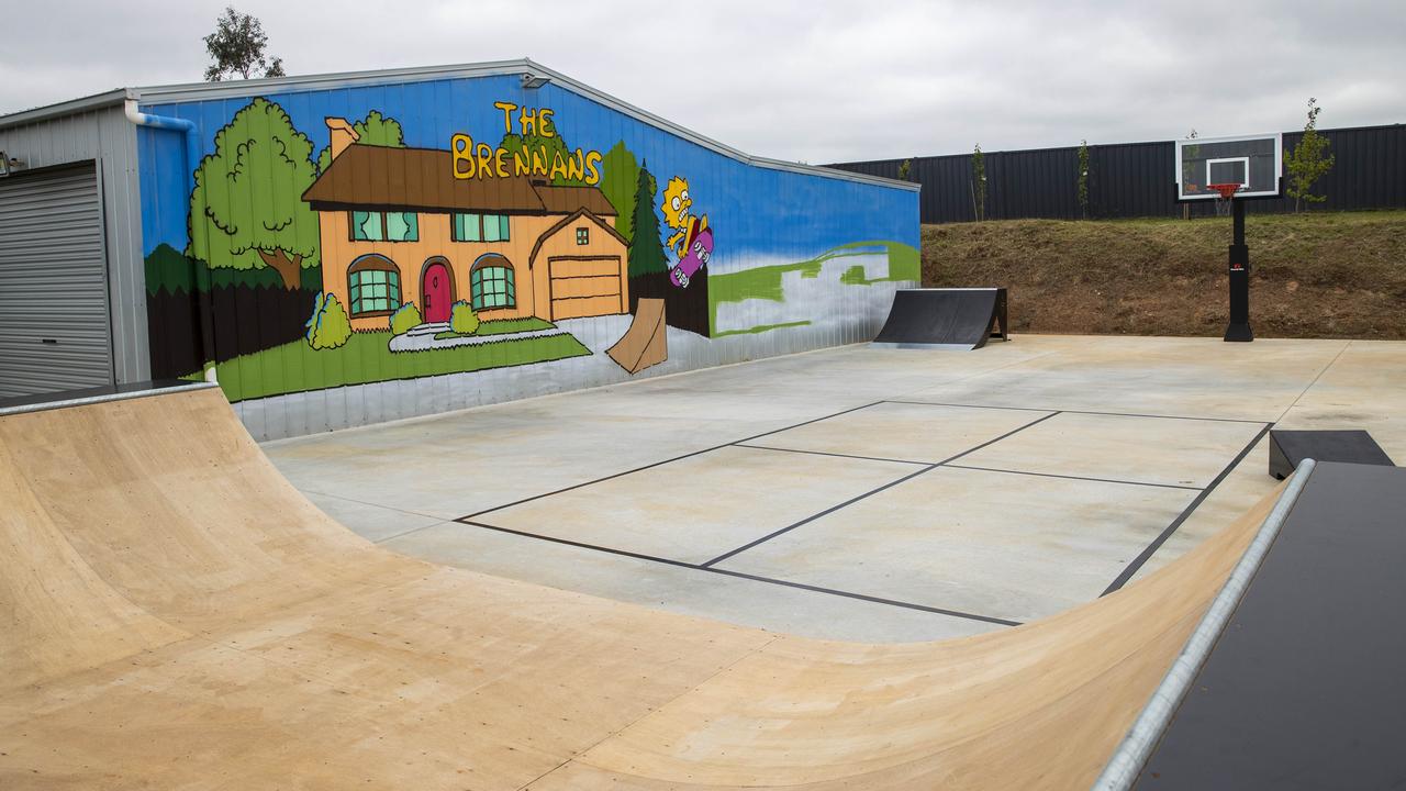 A Simpsons mural, basketball and downball courts, and a skate park are also part of the fun space. Picture: Aaron Francis