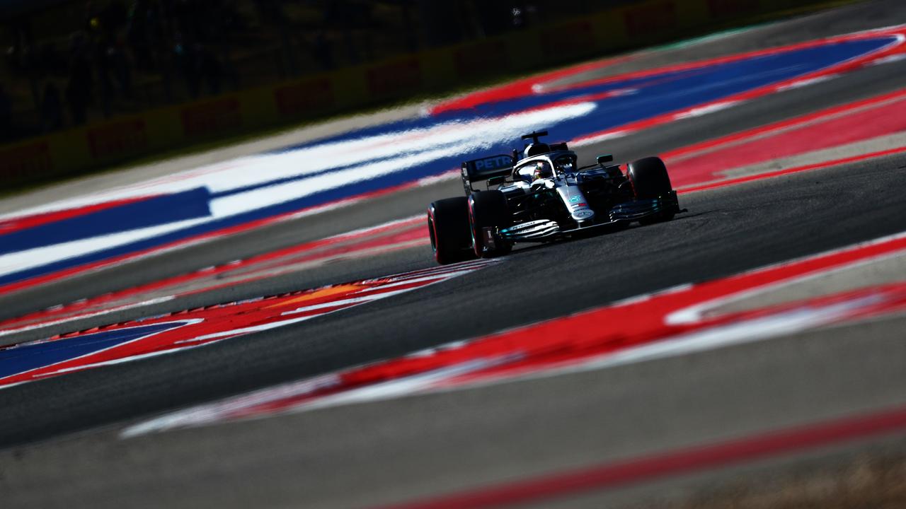 Lewis Hamilton on track during practice in Austin. Picture: Dan Istitene