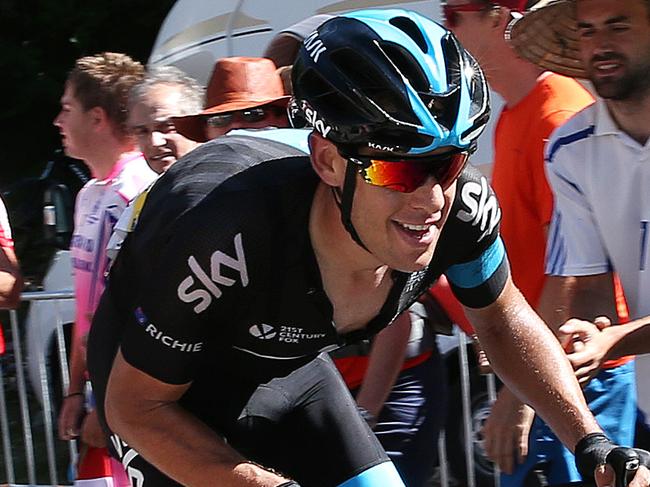 Tour de France - Stage 10 - Tarbes to La Pierre-Saint-Martin. Australian Team Sky rider - Richie Porte makes his way up the last climb - Col De Soudet. Photo Sarah Reed.