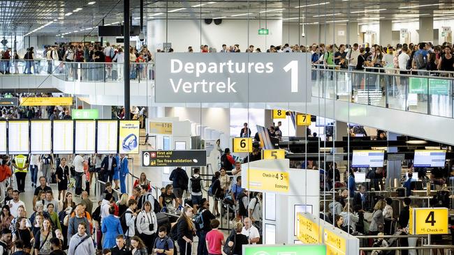 Amsterdam’s Schiphol Airport has capped the number of daily passengers. Picture: ANP/ZUMA PRESS