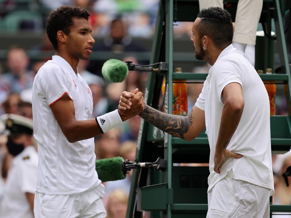 Kyrgios gave Aliassime a major scare in the first round.