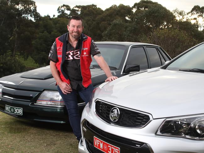 Randy Neos, Proud Holden owner, with his VKC 308 and VFW 375. 2 July 2023. Picture Dean Martin