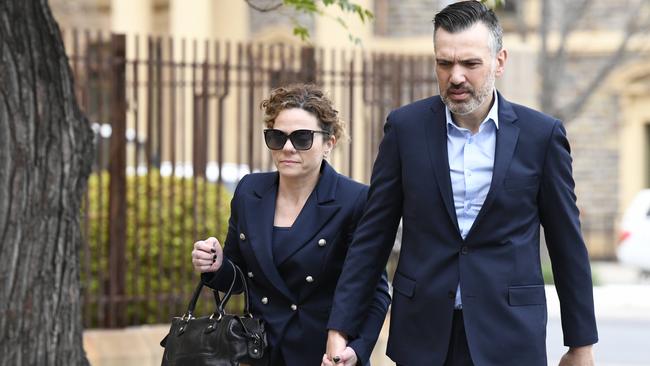 Connie Bonaros arrives at court. Picture: NCA NewsWire / Naomi Jellicoe