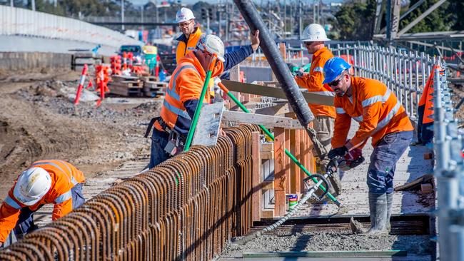 60 workers were sacked from the project last week. Picture: Jake Nowakowski