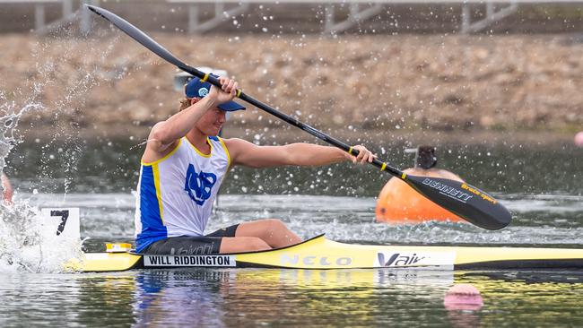 Young paddler Will Riddington competing at Penrith.