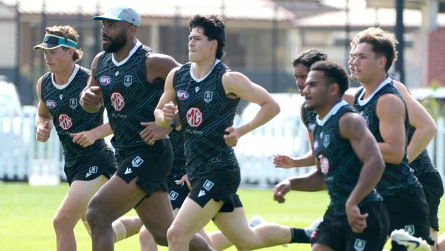 Port Adelaide training at Alberton. 29 November 2024. Picture: Dean Martin