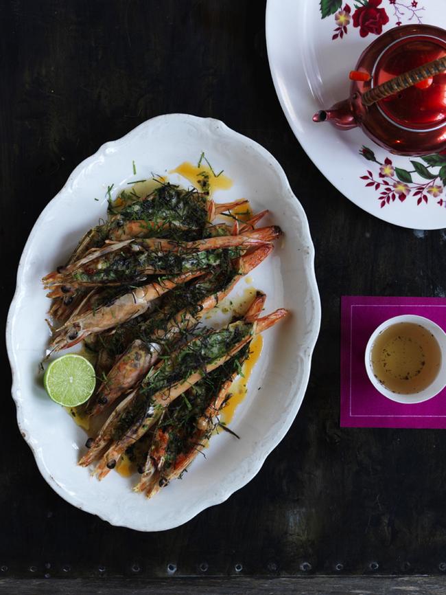 Grilled King Prawns with Kombu butter