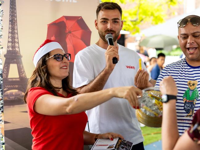 Christmas markets at the Lycée Condorcet de Sydney The International French School of Sydney. Pictured is 	Valentin Cuny host of the LCS French Christmas Market at the International French School in Maroubra