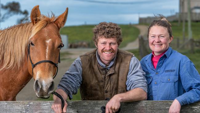 Beef Farmers of the Year Alex and Sarah Hammond from Robbins Island Wagyu at Montagu in Tasmania.