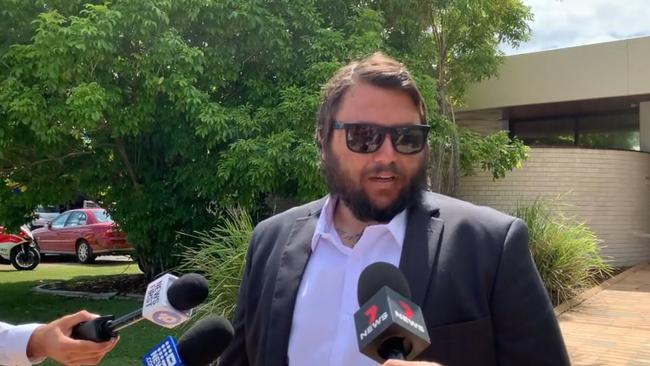 Willem Ungermann, aka Willem Powerfish, outside Tweed Heads Local Court. Picture: Liana Boss