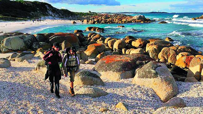 A Bay of Fires walk with the Tasmanian Walking Company. Picture: Tasmanian Walking Company