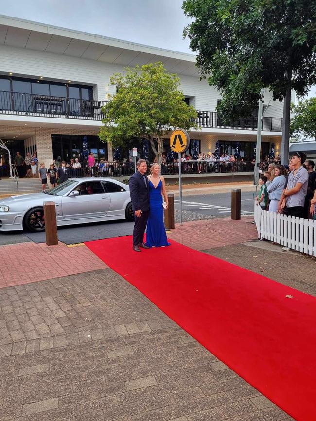 The students of Urangan State High School arrive at their formal.