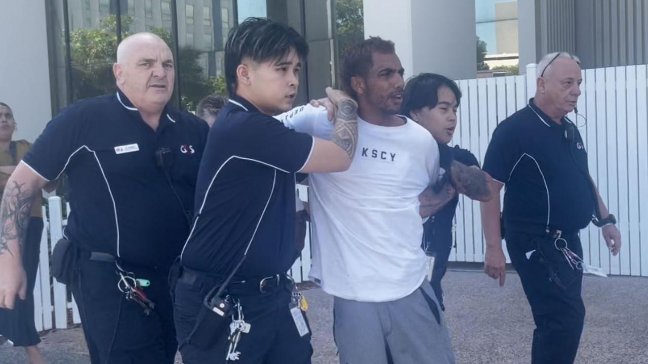 ‘Oi f—king relax’: Alleged violent gun-wielding man’s dramatic dash from court