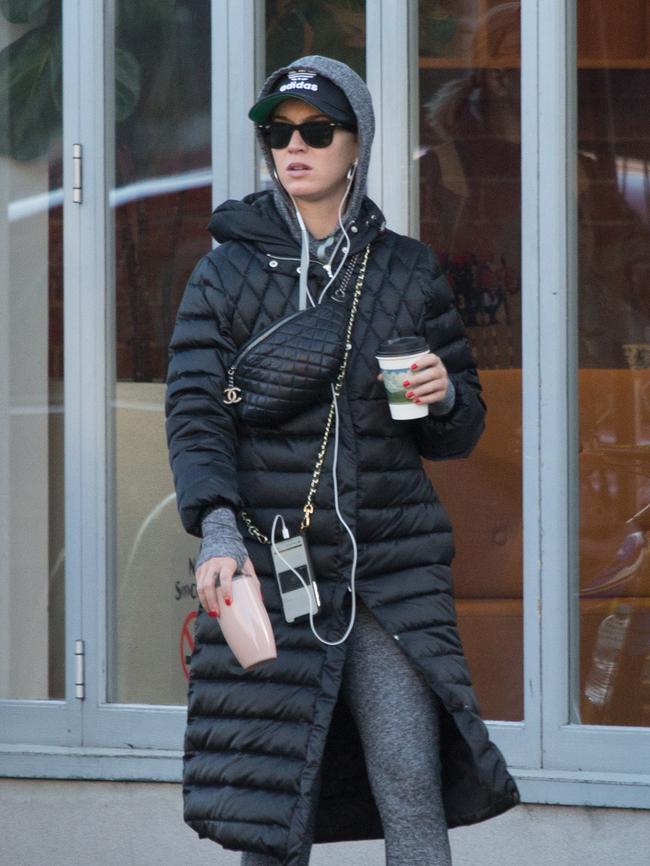 Just like many local Melburnians, Katy Perry needs a good caffeine hit to start the day. Picture: Splash News