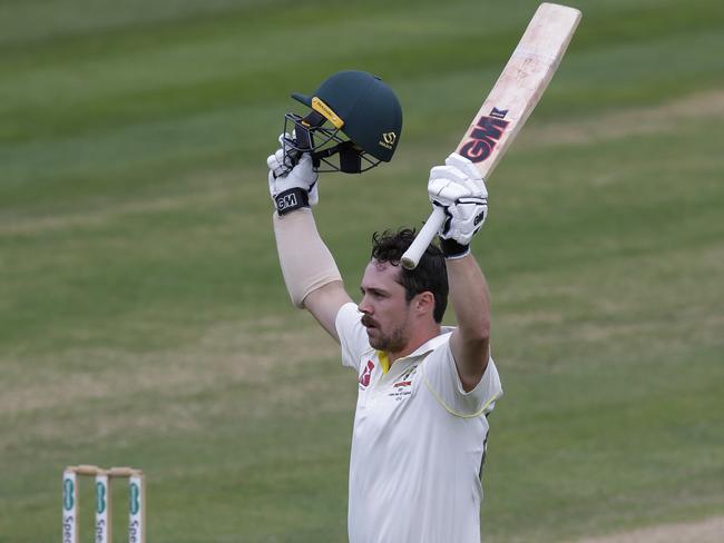 Travis Head smashed a timely century against the England Lions.