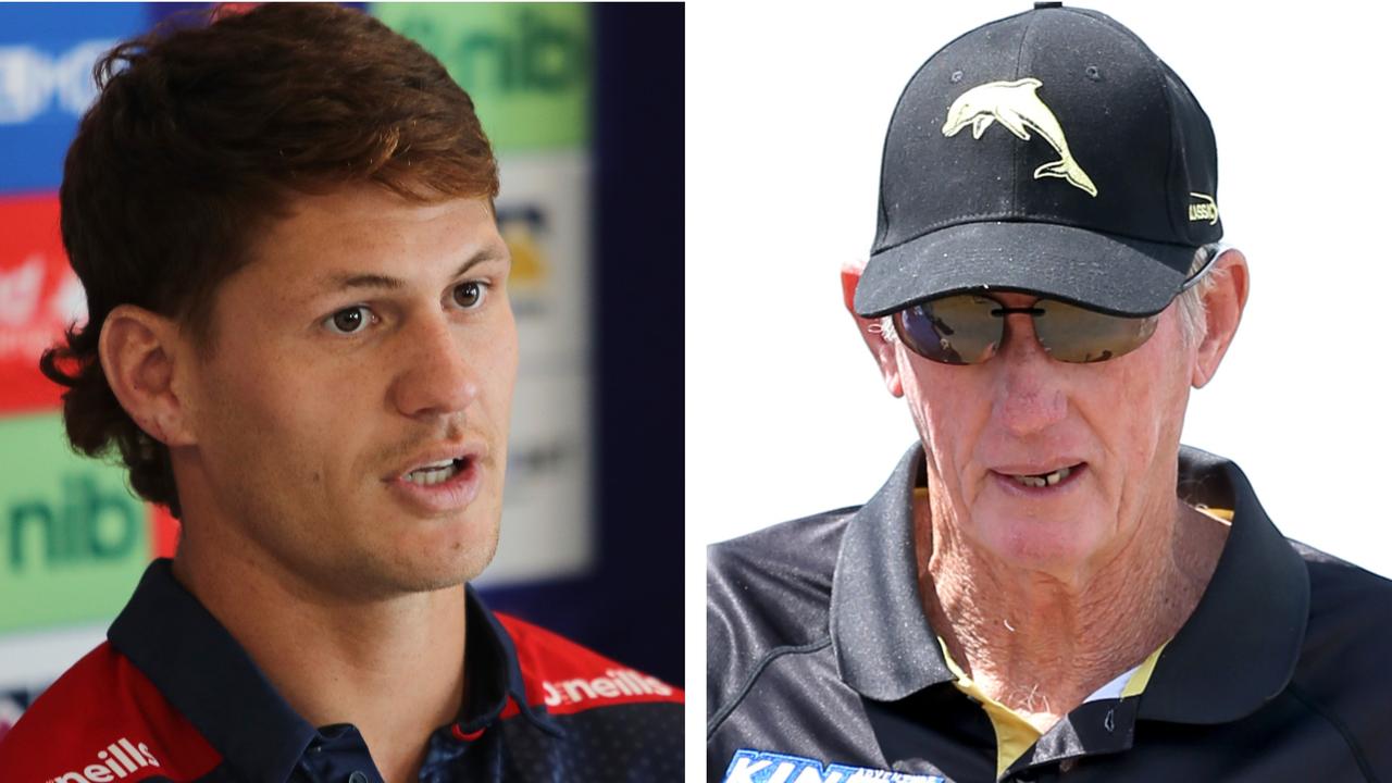 Kalyn Ponga and Wayne Bennett.